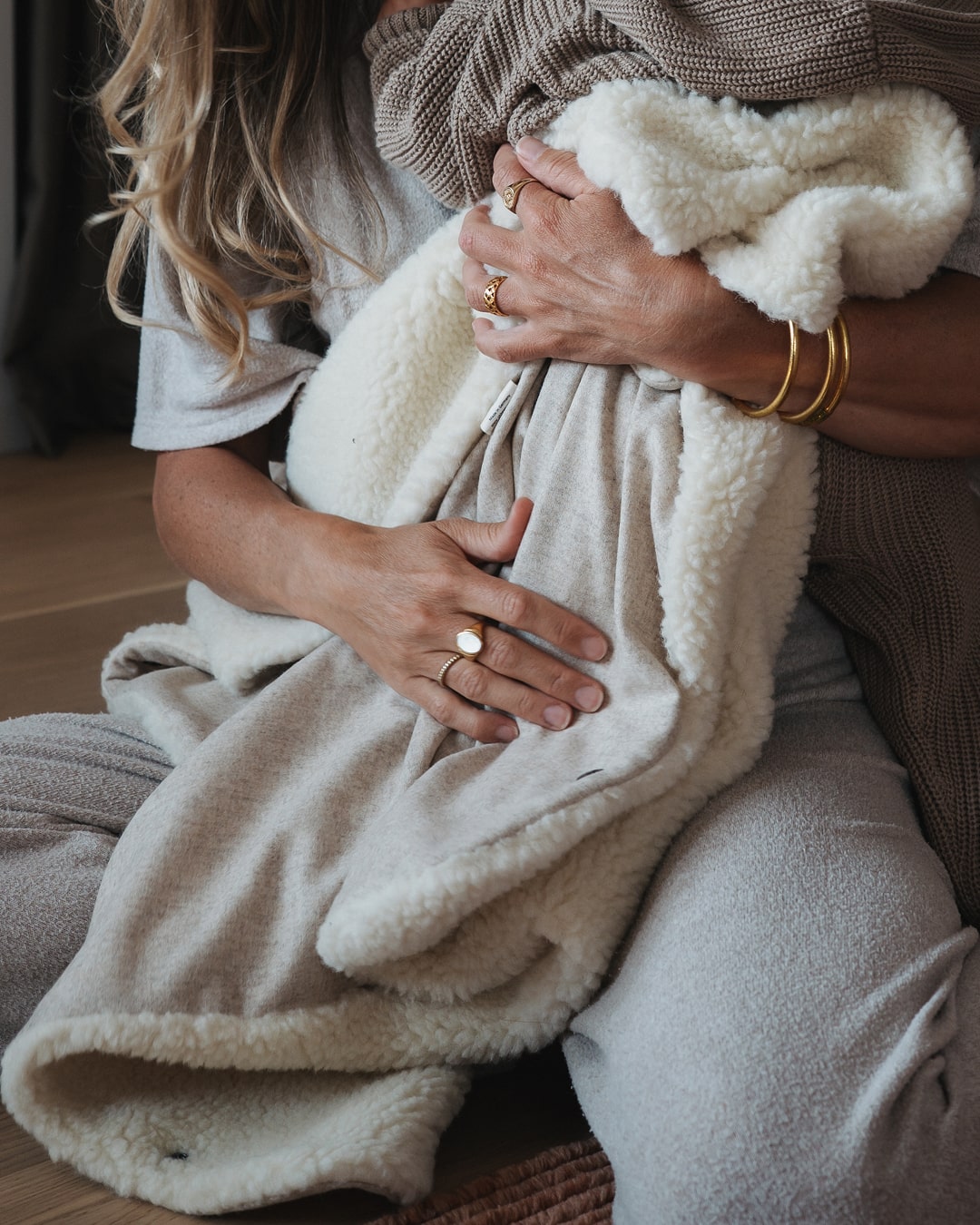 Großes Kuschel-Set Känguru Kuscheldecke & Baby Booties