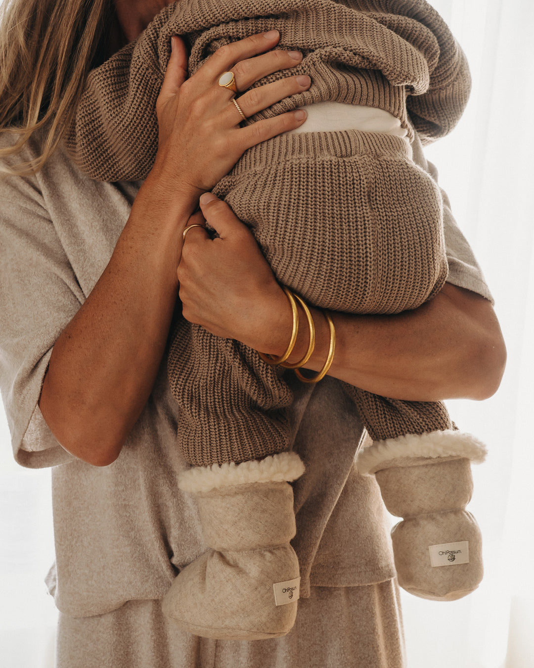 Neugeborenen Booties Cashmere – unisex Babyschuhe aus Merino-Loden