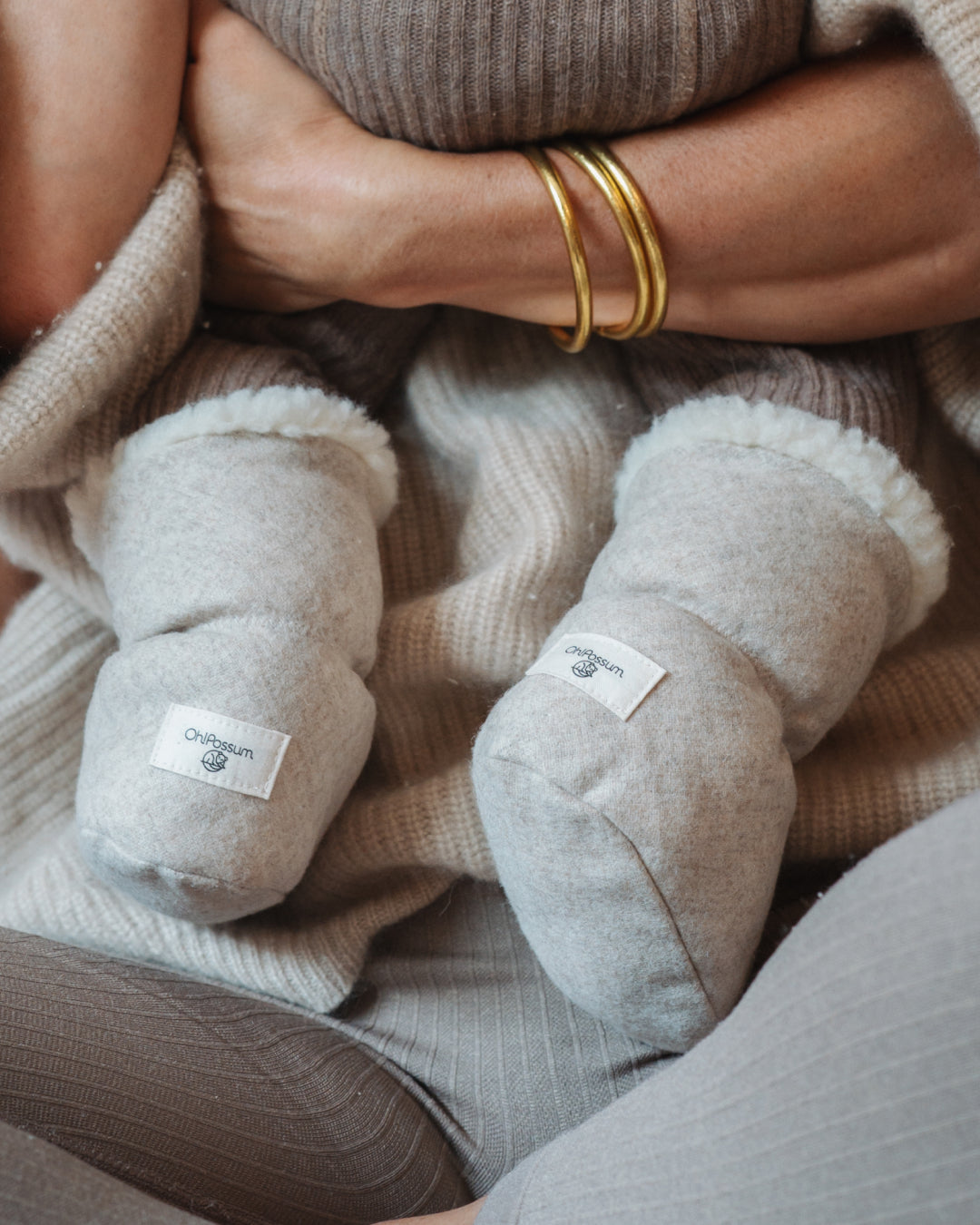 Baby Booties 0–6 Monate aus nachhaltiger Merinowolle