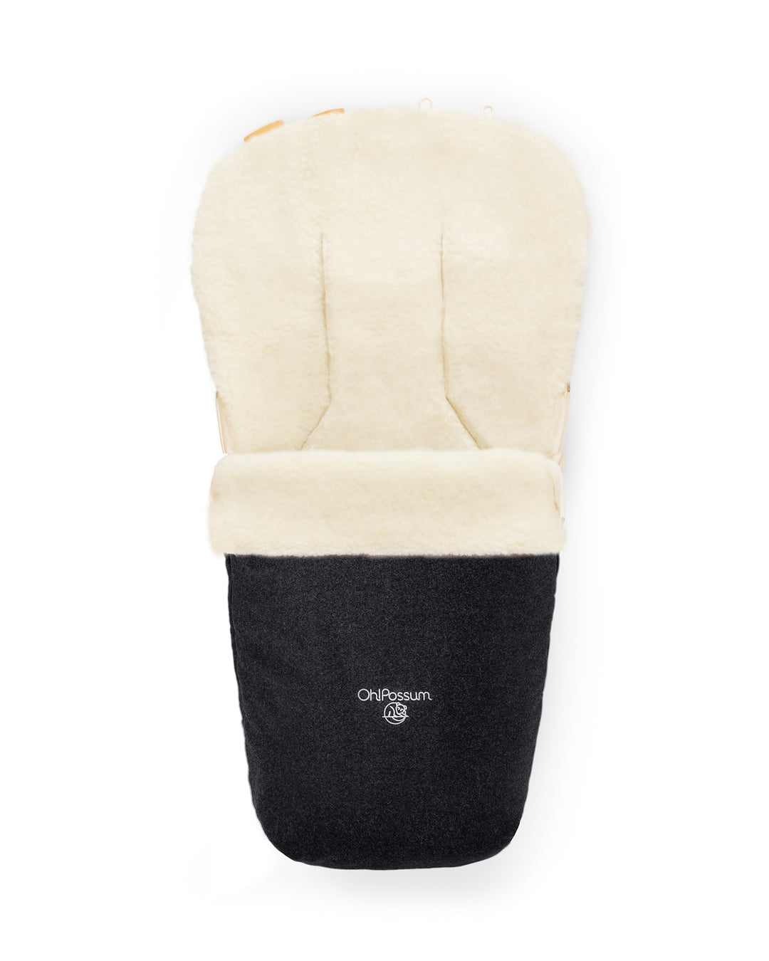 Multifunktionaler Baby Fußsack Wombat 2-in-1 aus Merino-Loden Antrazit