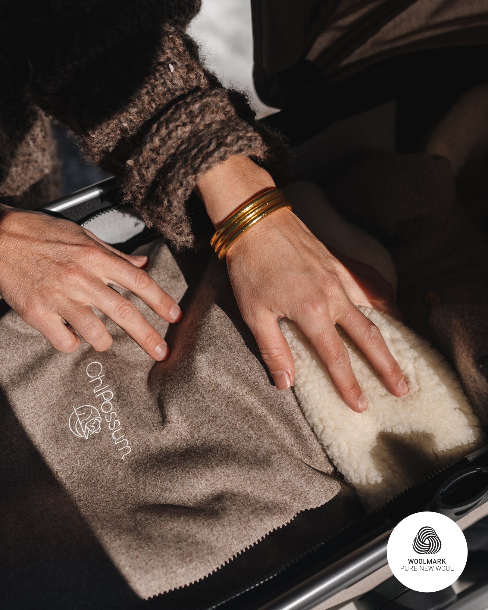 Winter Set Wombat Fußsack 2-in-1