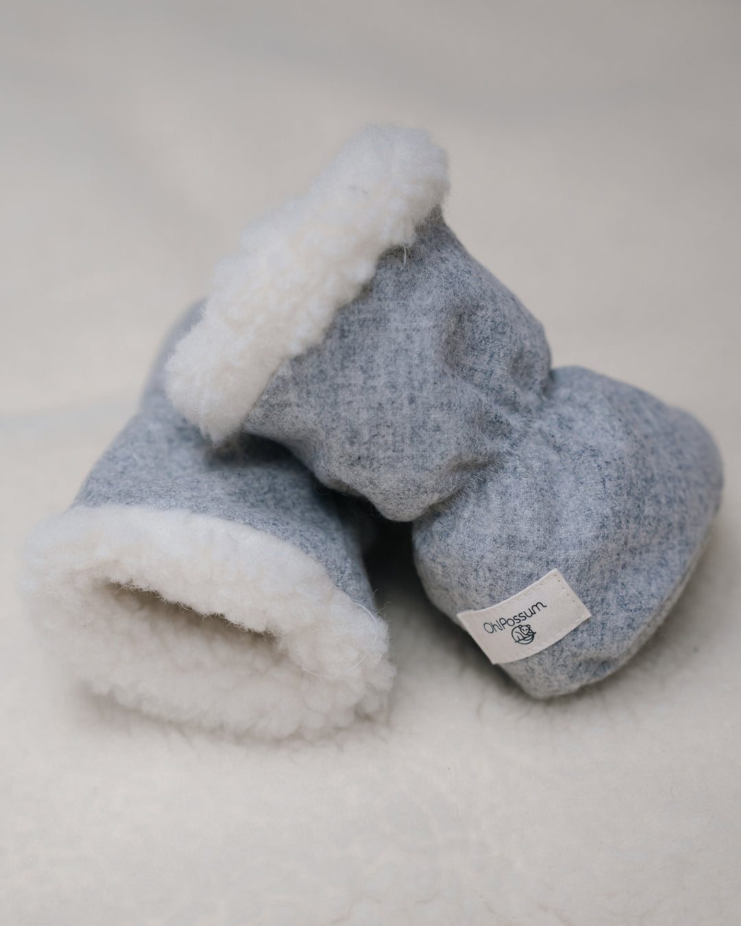 Temperaturregulierende Merinowolle - Baby Booties 