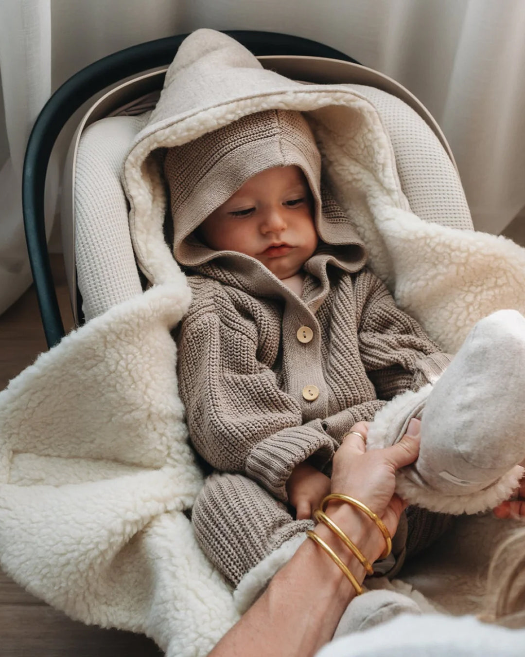 Baby Einschlagdecke Merinowolle – warm, atmungsaktiv & langlebig