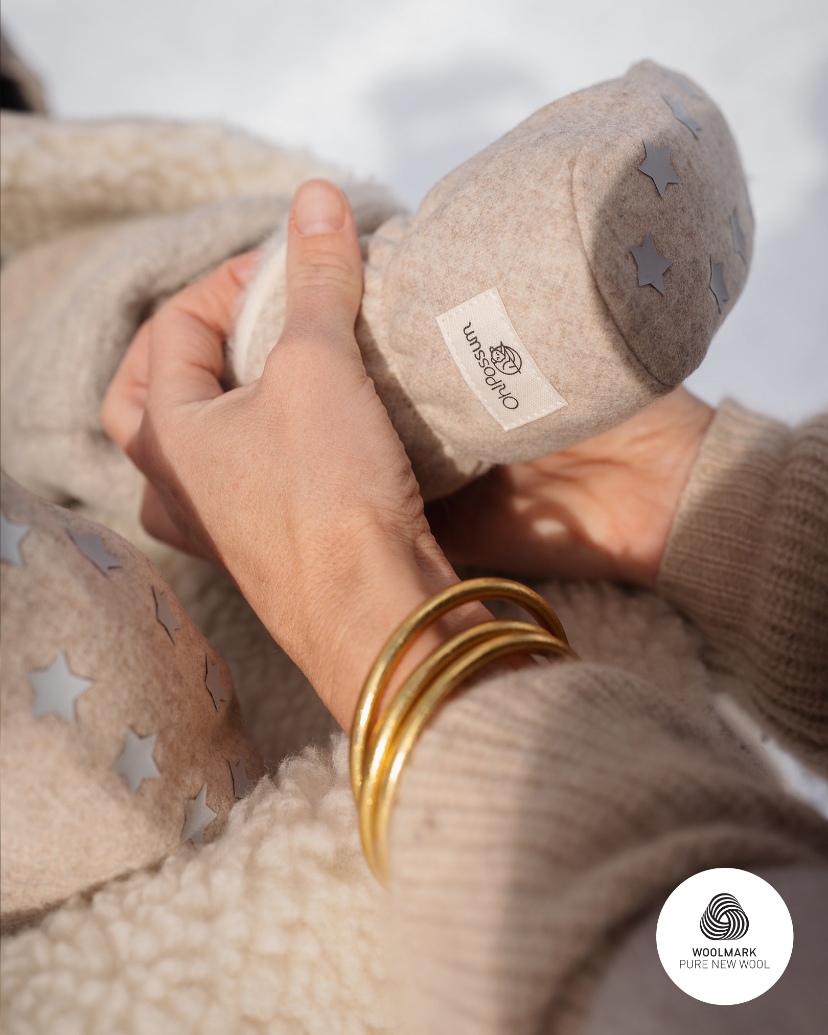 Großes Kuschel-Set Känguru Kuscheldecke & Baby Booties