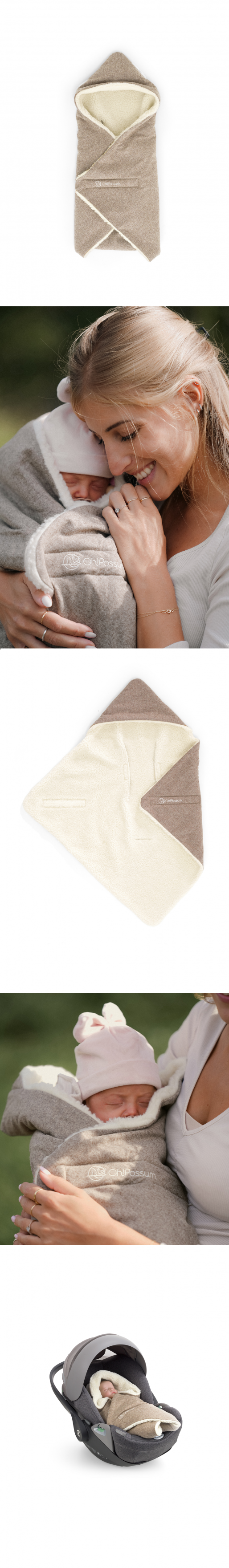 Car seat blanket Koala finest Merino wool